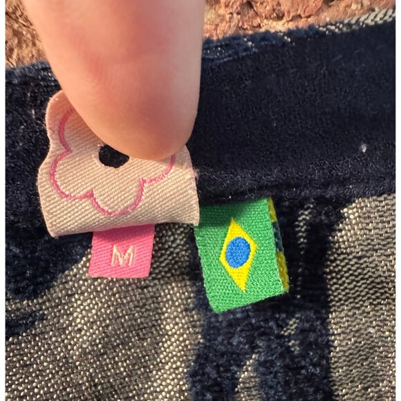 Farm Rio Jacquard Navy Gold Baroque Top M - Picture 9 of 10